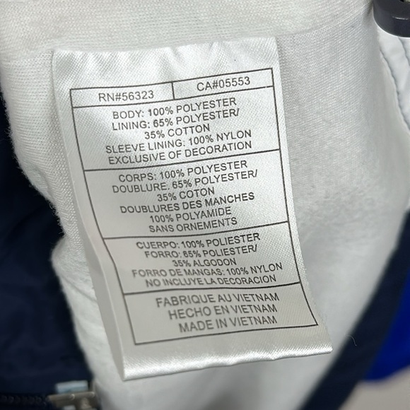 NIKE Men's Size Large Blue White Striped Windbreaker Jacket - Picture 6 of 9